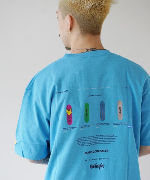 （What it isNt）ART BY MARKGONZALES（ワットイットイズント）の「【（What it isNt）ART BY MARKGONZALES / (ワットイットイズント) アートバイ マークゴンザレス 】 SKATE BORAD TEE (レギュラーFIT)（Tシャツ/カットソー・メンズ・ブラック/ホワイト/ターコイズブルー・XL/L/M）」の14枚目の写真