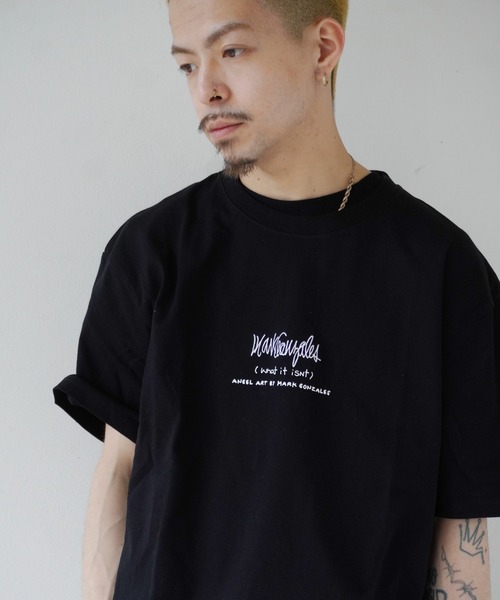 （What it isNt）ART BY MARKGONZALES（ワットイットイズント）の「【（What it isNt）ART BY MARKGONZALES / (ワットイットイズント) アートバイ マークゴンザレス 】 SKATE BORAD TEE (レギュラーFIT)（Tシャツ/カットソー・メンズ・ブラック/ホワイト/ターコイズブルー・XL/L/M）」の10枚目の写真