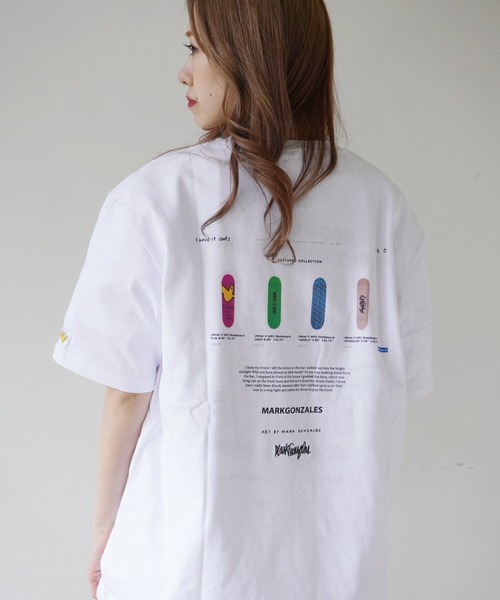 （What it isNt）ART BY MARKGONZALES（ワットイットイズント）の「【（What it isNt）ART BY MARKGONZALES / (ワットイットイズント) アートバイ マークゴンザレス 】 SKATE BORAD TEE (レギュラーFIT)（Tシャツ/カットソー・メンズ・ブラック/ホワイト/ターコイズブルー・XL/L/M）」の8枚目の写真