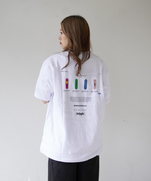 （What it isNt）ART BY MARKGONZALES（ワットイットイズント）の「【（What it isNt）ART BY MARKGONZALES / (ワットイットイズント) アートバイ マークゴンザレス 】 SKATE BORAD TEE (レギュラーFIT)（Tシャツ/カットソー・メンズ・ブラック/ホワイト/ターコイズブルー・XL/L/M）」の17枚目の写真