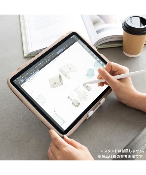 iFace（アイフェイス）の「iPad Air 10.9inch(第5/4世代)専用 iFace Reflection ポリカーボネートクリアケース（PC・タブレットケース・レディース・ブラック/ベージュ・A）」の5枚目の写真