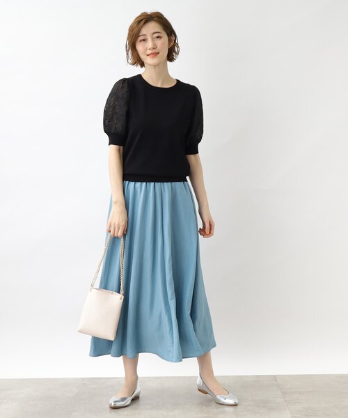 grove（グローブ）の「◆リングチェーンミニショルダー（ショルダーバッグ・レディース・ライトグレー/ブラック/アイボリー/黄緑系/シルバー系その他/スミクロ・00）」の9枚目の写真