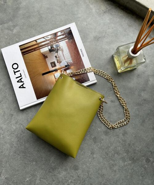 grove（グローブ）の「◆リングチェーンミニショルダー（ショルダーバッグ・レディース・ライトグレー/ブラック/アイボリー/黄緑系/シルバー系その他/スミクロ・00）」の15枚目の写真