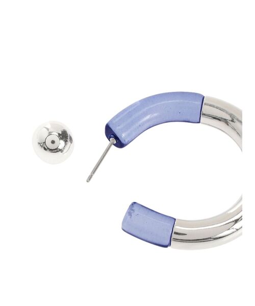 EMODA(エモダ)の「クリアフープピアス(ピアス(両耳用)・レディース・ブルー/クリア/グリーン・FREE)」の6枚目の写真