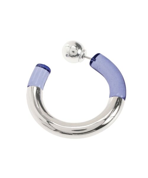 EMODA(エモダ)の「クリアフープピアス(ピアス(両耳用)・レディース・ブルー/クリア/グリーン・FREE)」の9枚目の写真