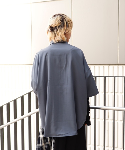 rovtski（ロフトスキー）の「DARK BEARSHIRT SS with TIE/ダークベア刺繍 ネクタイ付きシャツ半袖（シャツ/ブラウス・メンズ・ブラック/チャコールグレー/ホワイト・FREE）」の13枚目の写真