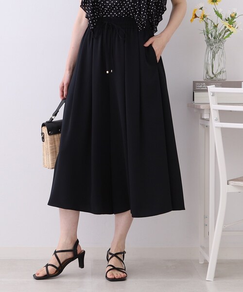 couture brooch（クチュールブローチ）の「◆【まるでスカートなパンツ。】エステルツイルガウチョパンツ（その他パンツ・レディース・ネイビー/ライトベージュ・38/40/42）」の16枚目の写真