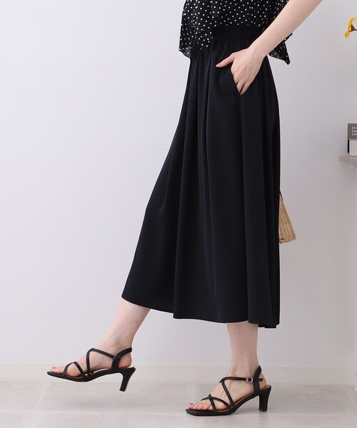 couture brooch（クチュールブローチ）の「◆【まるでスカートなパンツ。】エステルツイルガウチョパンツ（その他パンツ・レディース・ネイビー/ライトベージュ・38/40/42）」の10枚目の写真