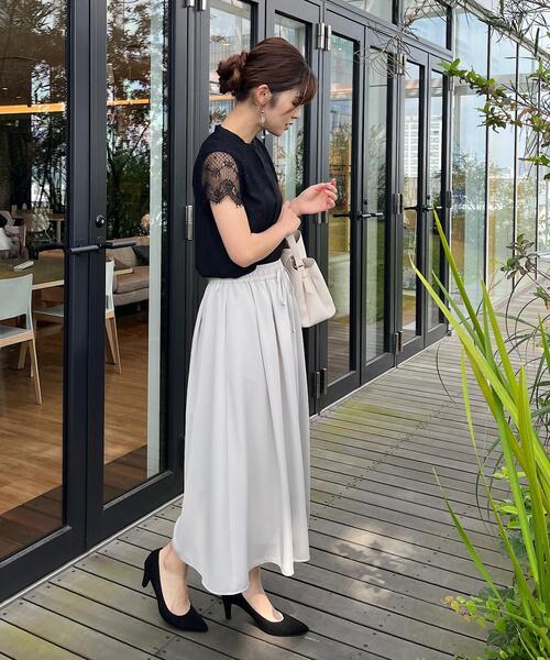 couture brooch（クチュールブローチ）の「◆【まるでスカートなパンツ。】エステルツイルガウチョパンツ（その他パンツ・レディース・ネイビー/ライトベージュ・38/40/42）」の14枚目の写真