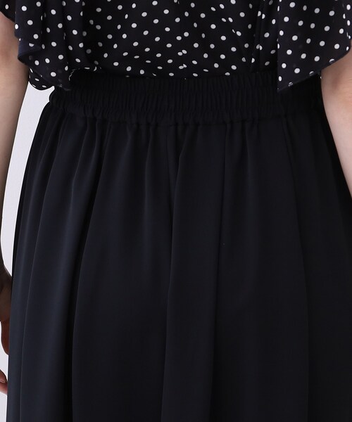 couture brooch（クチュールブローチ）の「◆【まるでスカートなパンツ。】エステルツイルガウチョパンツ（その他パンツ・レディース・ネイビー/ライトベージュ・38/40/42）」の12枚目の写真