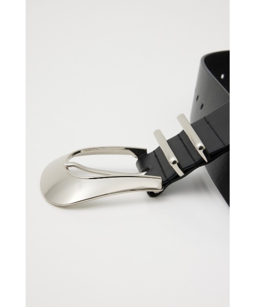 SLY(スライ)の「F/LEATHER TWIN LOOP BELT フェイクレザー ツインループ ベルト(ベルト・レディース・ブラック・FREE)」の7枚目の写真