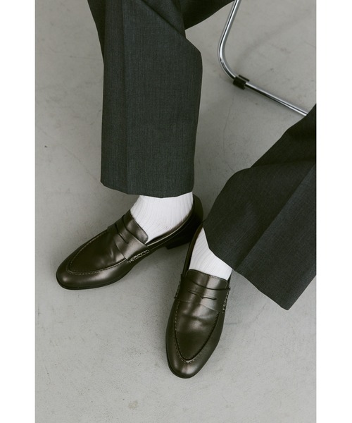 t＿e様TOM JAMES コインローファー BLK レア イングランド製 8E ベーシックコインローファー / シンプルローファー（ローファー