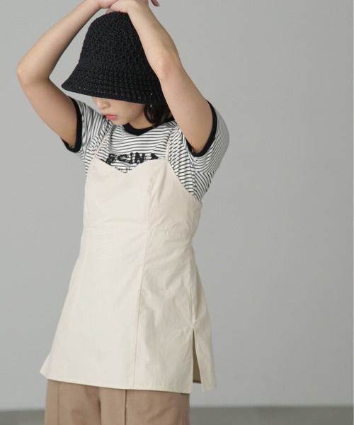 FREE'S MART(フリーズマート)の「◆バックオープンチュニックキャミソール(シャツ/ブラウス・レディース・ベージュ/ブラック・FREE)」の17枚目の写真