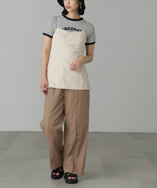 FREE'S MART(フリーズマート)の「◆バックオープンチュニックキャミソール(シャツ/ブラウス・レディース・ベージュ/ブラック・FREE)」の19枚目の写真