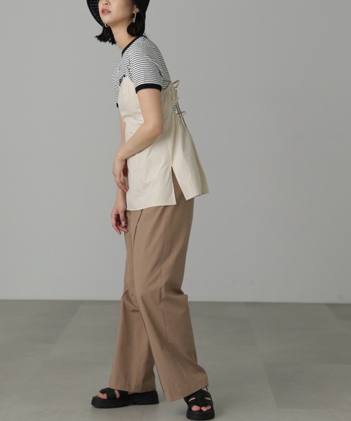 FREE'S MART(フリーズマート)の「◆バックオープンチュニックキャミソール(シャツ/ブラウス・レディース・ベージュ/ブラック・FREE)」の20枚目の写真