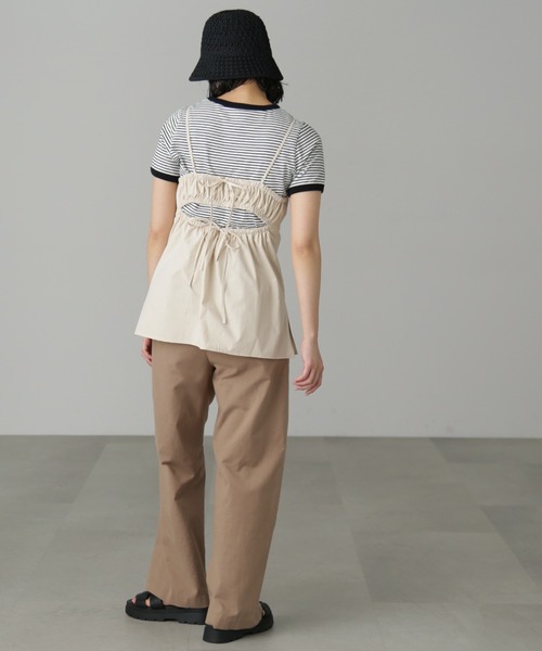 FREE'S MART(フリーズマート)の「◆バックオープンチュニックキャミソール(シャツ/ブラウス・レディース・ベージュ/ブラック・FREE)」の22枚目の写真