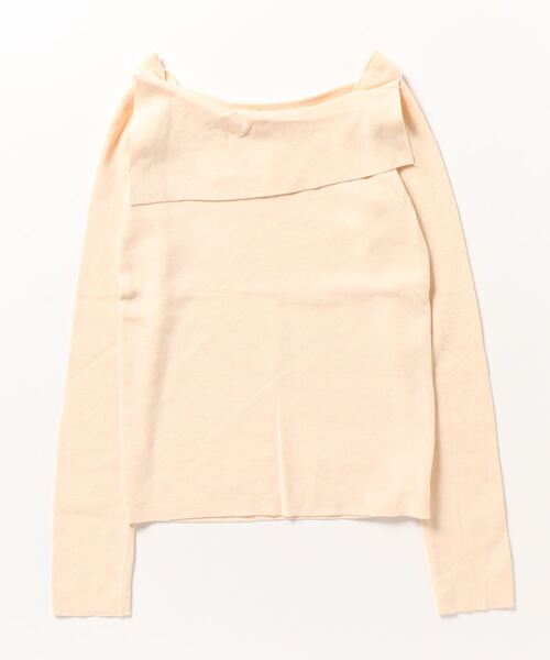 Dream garden(ドリームガーデン)の「オフショルボーダーニットトップス(Tシャツ/カットソー・レディース・ブラック/ベージュ/ホワイト・FREE)」の14枚目の写真