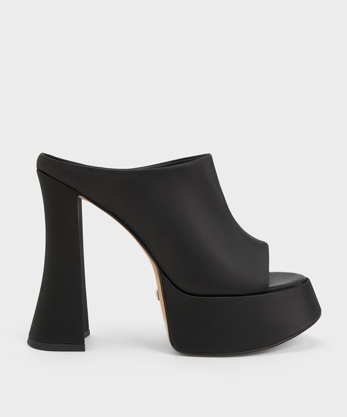 CHARLES & KEITH(チャールズ & キース)の「Delphine デルフィーヌ プラットフォームミュール(サンダル・レディース・パープル/ブラック・23.5cm/23cm/22.5cm/22cm/25.5cm/25cm/24.5cm)」の2枚目の写真