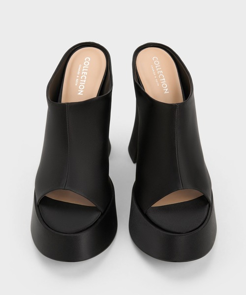 【セール】Delphine デルフィーヌ プラットフォームミュール（サンダル）｜CHARLES & KEITH（チャールズ & キース）