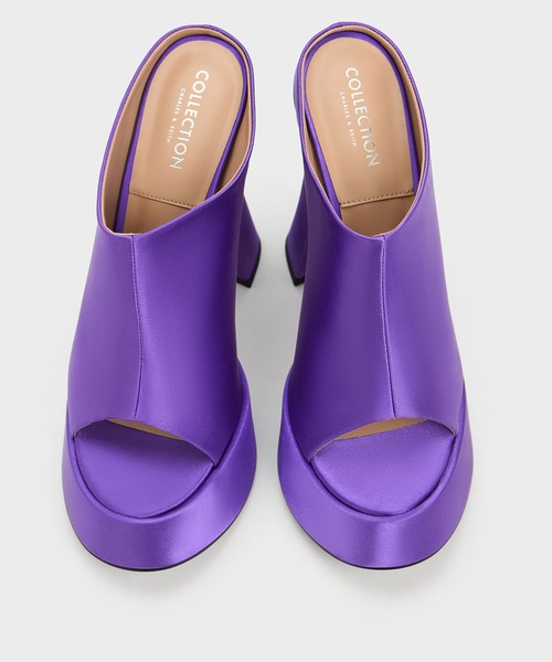 【セール】Delphine デルフィーヌ プラットフォームミュール（サンダル）｜CHARLES & KEITH（チャールズ & キース）