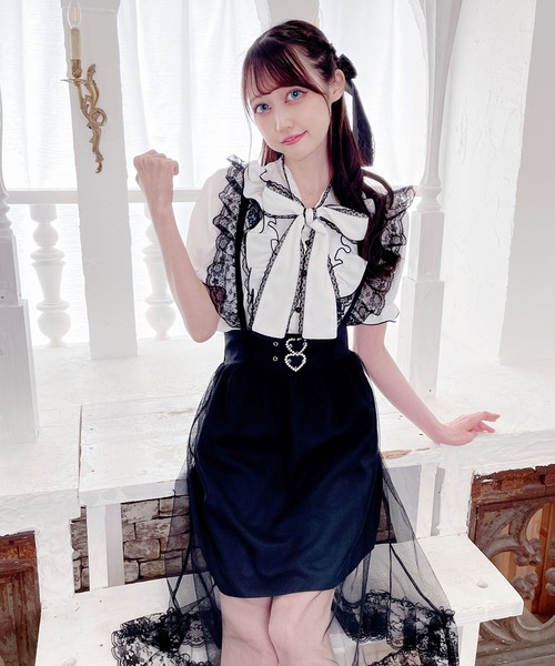 MARSマーズブラック レオパード ミニスカートハートチャック新品タグ付Mギャル MA＊RS - MA*RS マーズ Wハートバックルスカート ブラック 黒