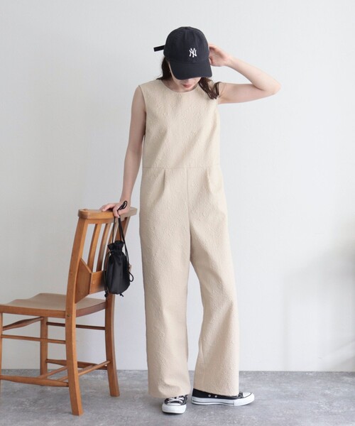 fredy emue(フレディエミュ)の「ふくれジャガードオールインワン(つなぎ/オールインワン・レディース・ブラック/ベージュ/オレンジ・36/38)」の16枚目の写真