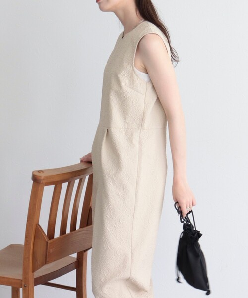 fredy emue(フレディエミュ)の「ふくれジャガードオールインワン(つなぎ/オールインワン・レディース・ブラック/ベージュ/オレンジ・36/38)」の18枚目の写真