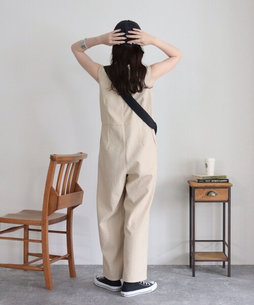 fredy emue(フレディエミュ)の「ふくれジャガードオールインワン(つなぎ/オールインワン・レディース・ブラック/ベージュ/オレンジ・36/38)」の20枚目の写真