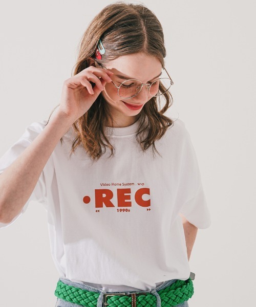 WV PROJECT(ダブリューブイプロジェクト)の「【WV PROJECT/ダブリューブイプロジェクト】Record Short-sleeve Tee レコード プリント 半袖 Tシャツ(Tシャツ/カットソー・メンズ・ホワイト/グリーン/ピンク/ネイビー/ブラック・S/M/L)」の18枚目の写真
