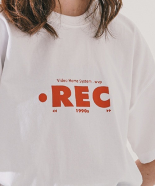 WV PROJECT(ダブリューブイプロジェクト)の「【WV PROJECT/ダブリューブイプロジェクト】Record Short-sleeve Tee レコード プリント 半袖 Tシャツ(Tシャツ/カットソー・メンズ・ホワイト/グリーン/ピンク/ネイビー/ブラック・S/M/L)」の8枚目の写真