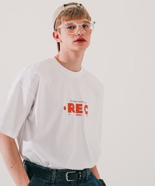WV PROJECT(ダブリューブイプロジェクト)の「【WV PROJECT/ダブリューブイプロジェクト】Record Short-sleeve Tee レコード プリント 半袖 Tシャツ(Tシャツ/カットソー・メンズ・ホワイト/グリーン/ピンク/ネイビー/ブラック・S/M/L)」の12枚目の写真