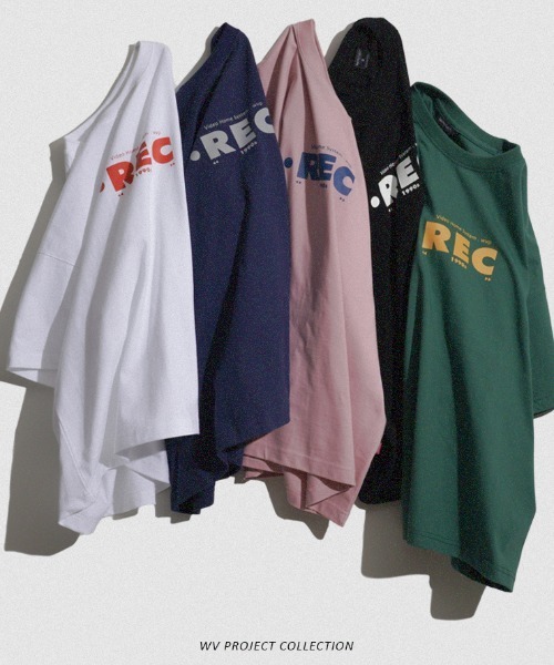 WV PROJECT(ダブリューブイプロジェクト)の「【WV PROJECT/ダブリューブイプロジェクト】Record Short-sleeve Tee レコード プリント 半袖 Tシャツ(Tシャツ/カットソー・メンズ・ホワイト/グリーン/ピンク/ネイビー/ブラック・S/M/L)」の10枚目の写真