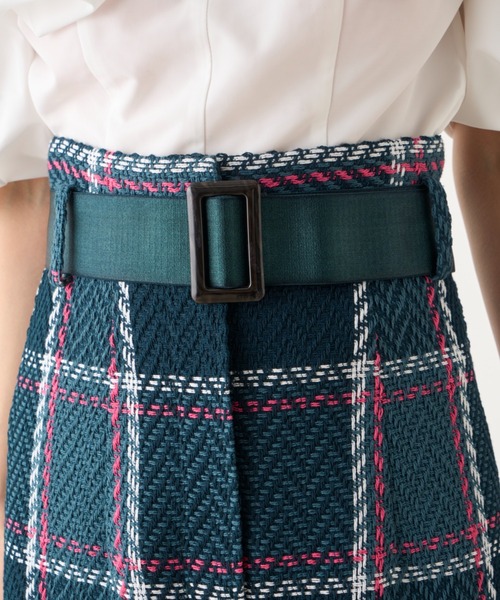 SNIDEL（スナイデル）の「ベルティッドロービングチェックタイト