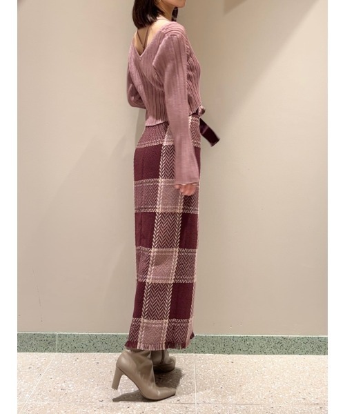 SNIDEL（スナイデル）の「ベルティッドロービングチェックタイト