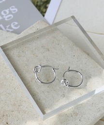 [silver925]ノットフープピアス〈金属アレルギー対応〉