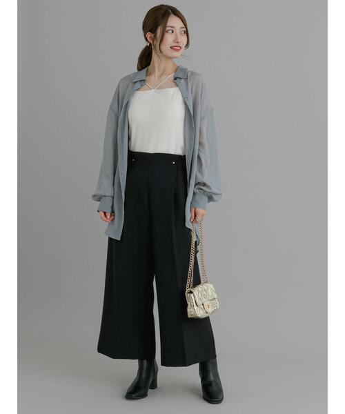 Te chichi（テチチ）の「ウエストギャザーワイドパンツ（その他パンツ・レディース・ブラック/ネイビー/グリーン・F）」の11枚目の写真