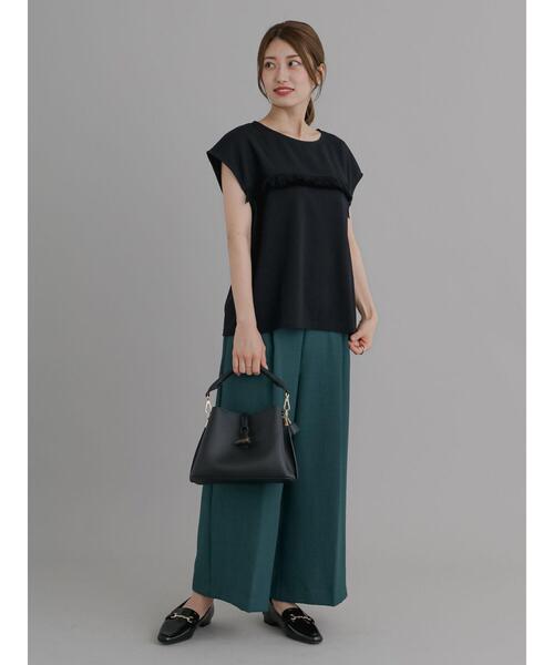 Te chichi（テチチ）の「ウエストギャザーワイドパンツ（その他パンツ・レディース・ブラック/ネイビー/グリーン・F）」の15枚目の写真