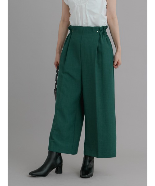 Te chichi（テチチ）の「ウエストギャザーワイドパンツ（その他パンツ・レディース・ブラック/ネイビー/グリーン・F）」の3枚目の写真