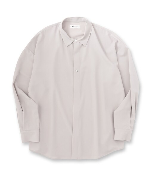 tk.TAKEO KIKUCHI(ティーケータケオキクチ)の「◆なめらかバックボタンシャツ(シャツ/ブラウス・メンズ・ライトベージュ/ブラウン系その他/ブラック・02/01/03)」の9枚目の写真