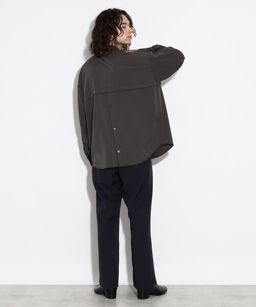 tk.TAKEO KIKUCHI(ティーケータケオキクチ)の「◆なめらかバックボタンシャツ(シャツ/ブラウス・メンズ・ライトベージュ/ブラウン系その他/ブラック・02/01/03)」の13枚目の写真