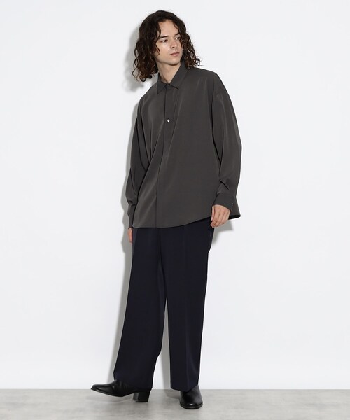 tk.TAKEO KIKUCHI(ティーケータケオキクチ)の「◆なめらかバックボタンシャツ(シャツ/ブラウス・メンズ・ライトベージュ/ブラウン系その他/ブラック・02/01/03)」の11枚目の写真