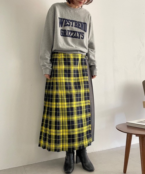 LOWRYS FARM(ローリーズファーム)の「アメフトカレッジウラケロングスリーブ 966165(スウェット・レディース・アイボリー/チャコールグレー/グレー/グリーン/グレー系その他・FREE)」の8枚目の写真