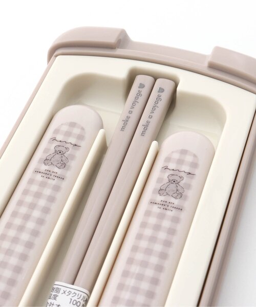 apres les cours(アプレレクール)の「くま・さくらんぼ柄トリオセット(カトラリー・キッズ・ピンク/ベージュ・FREE)」の9枚目の写真