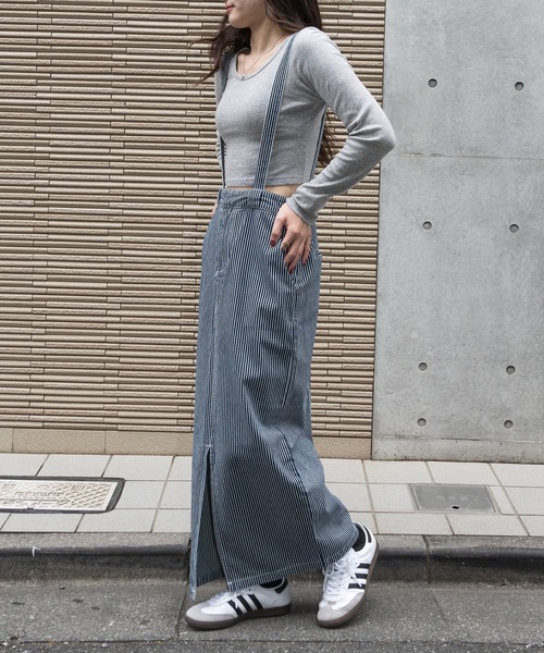 Dickies（ディッキーズ）の「【Dickies】サスペンダー付き タイトロングスカート 3187-6402（スカート・レディース・アイボリー/ベージュ/ブラック/マルチ/パープル/オリーブ/インディゴブルー・M/L）」の20枚目の写真