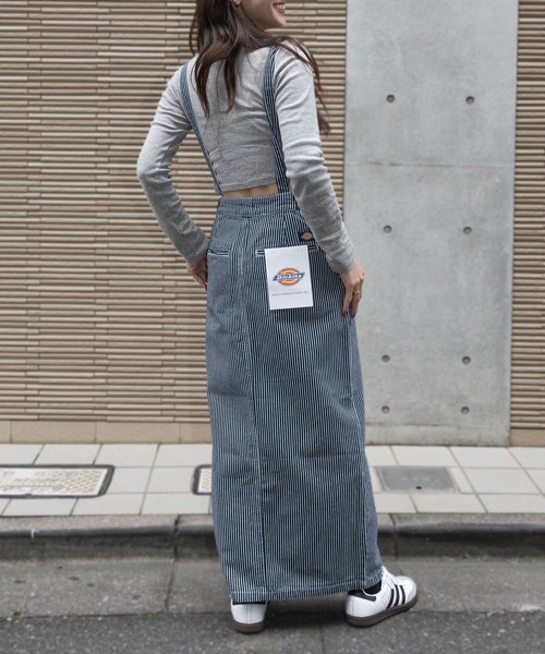 Dickies（ディッキーズ）の「【Dickies】サスペンダー付き タイトロングスカート 3187-6402（スカート・レディース・アイボリー/ベージュ/ブラック/マルチ/パープル/オリーブ/インディゴブルー・M/L）」の19枚目の写真