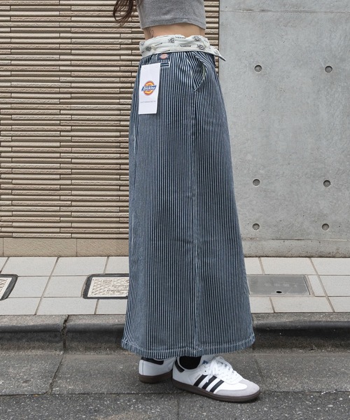 Dickies（ディッキーズ）の「【Dickies】サスペンダー付き タイトロングスカート 3187-6402（スカート・レディース・アイボリー/ベージュ/ブラック/マルチ/パープル/オリーブ/インディゴブルー・M/L）」の15枚目の写真