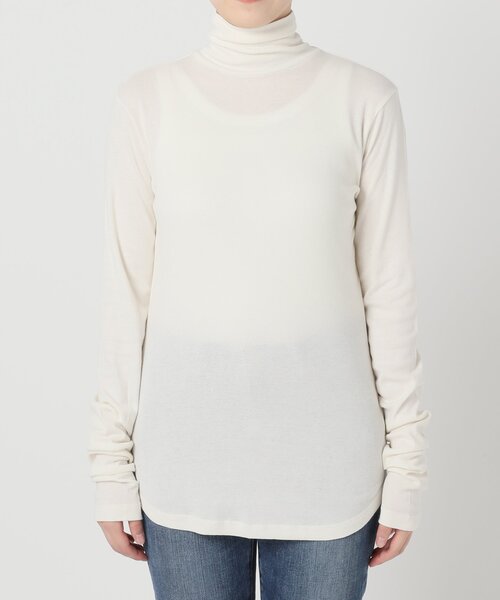 Spick & Span(スピックアンドスパン)の「≪追加≫ハイネックプルオーバー(Tシャツ/カットソー・レディース・ホワイト/チャコールグレー/オレンジ/スミクロ/ベージュ・FREE)」の14枚目の写真