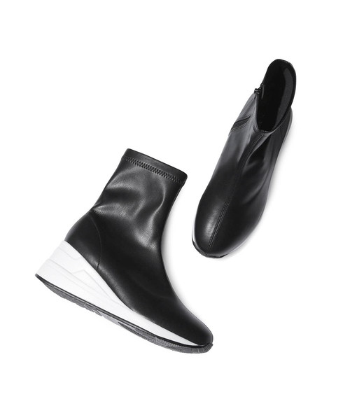 ROPE' PICNIC(ロペピクニック)の「ウェッジソールスニーカーブーツ(ブラック×ホワイト)(ブーツ・レディース・ブラック系その他・S/L/M)」の2枚目の写真