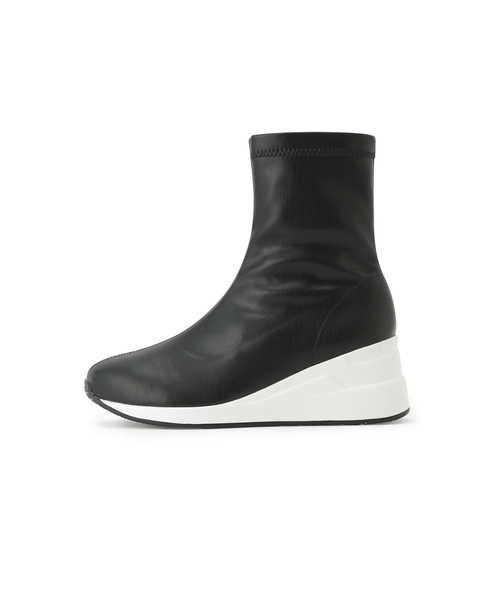 ROPE' PICNIC(ロペピクニック)の「ウェッジソールスニーカーブーツ(ブラック×ホワイト)(ブーツ・レディース・ブラック系その他・S/L/M)」の3枚目の写真