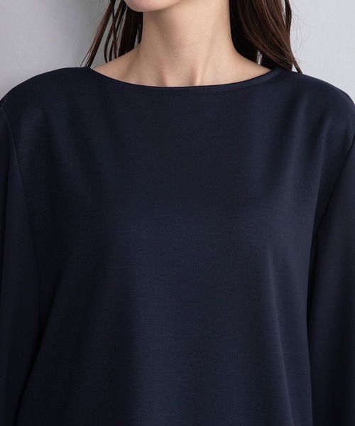 MARECHAL TERRE（マルシャルテル）の「袖フリルプルオーバー（Tシャツ/カットソー・レディース・ネイビー/ホワイト/ブラック/カーキ・MEDIUM）」の9枚目の写真